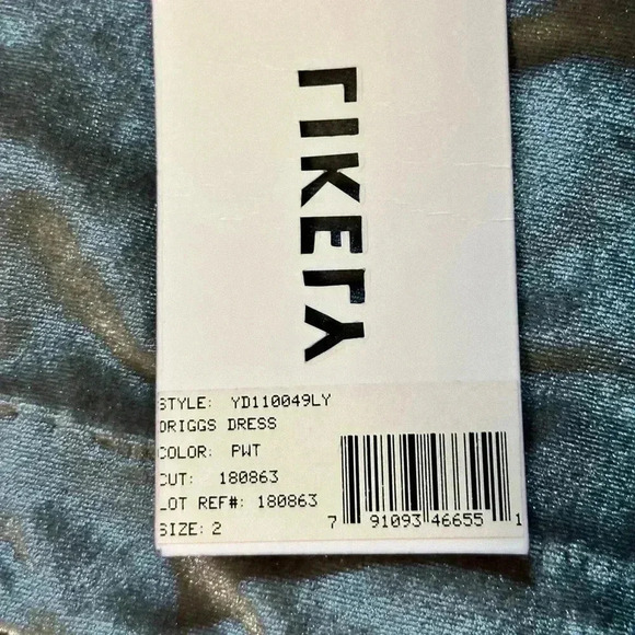 NWT Likely Dresses Likely Driggs Velvet Midi Dress In Pewter Medium - Picture 8 of 8